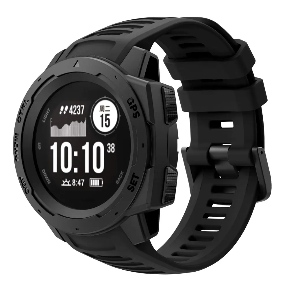 22mm Silicone Watch Strap Bracelet Watch Band For Garmin Instinct Smart Watch Sport Replacement Wirstband men's watches women's