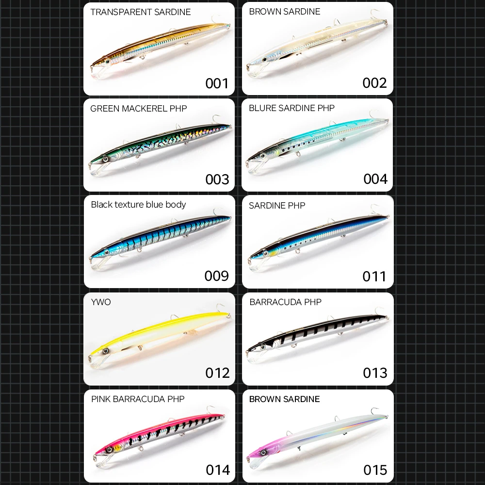 Hunthouse Sandeel Minnow Lures 143mm/14g 173mm/23g 208mm/33g Artificial Jerkbait Wobbler Long Casting Stickbait Trout Pesca Fish