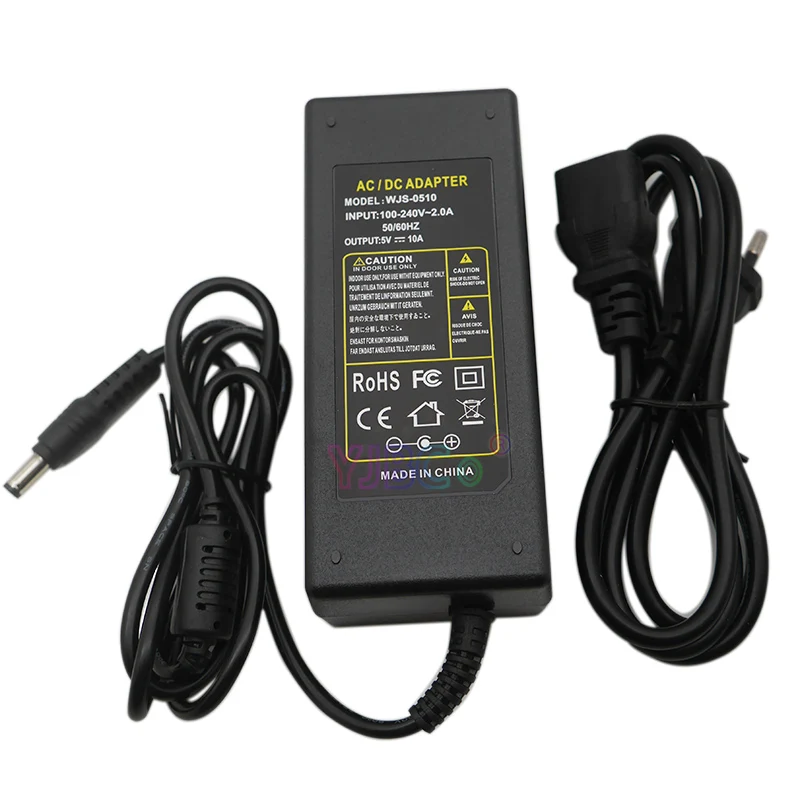 Wholesale Led Power Adapter DC 5V 10A LED Power Supply AC100-240V input led power driver plug For led strip lamps tape lighting