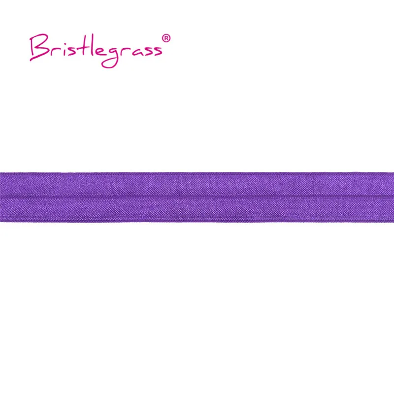 BRISTLEGRASS 2 5 10 Yard 1" 25mm Solid Shiny FOE Fold Over Elastics Spandex Satin Band Headband Underwear Dress Sewing Lace Trim