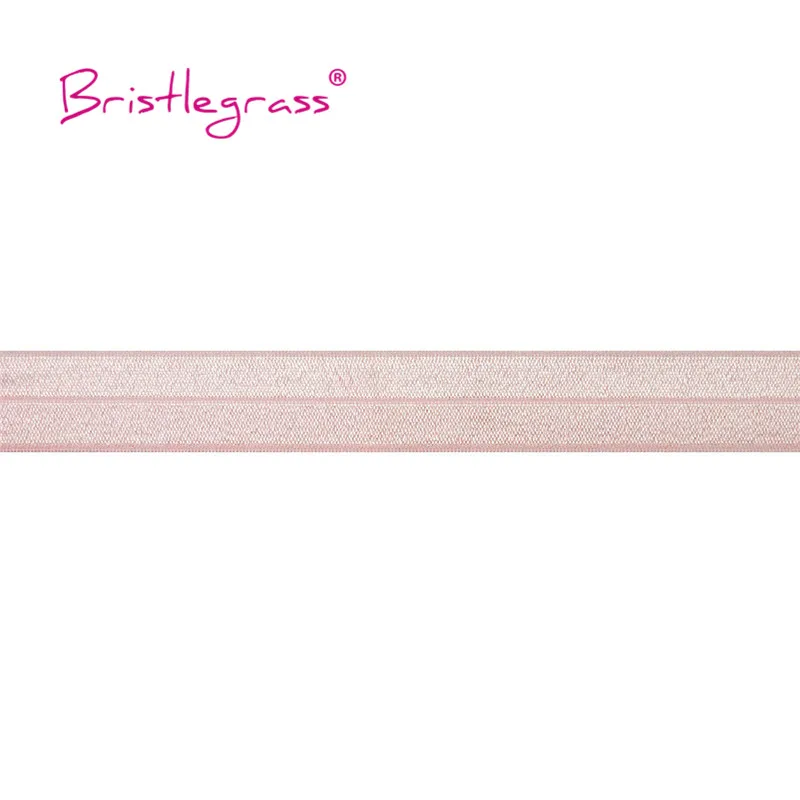 BRISTLEGRASS 2 5 10 Yard 1" 25mm Solid Shiny FOE Fold Over Elastics Spandex Satin Band Headband Underwear Dress Sewing Lace Trim