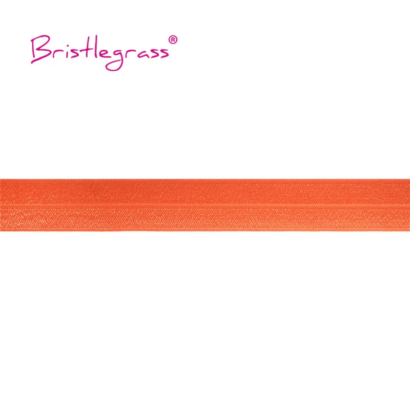 BRISTLEGRASS 2 5 10 Yard 1" 25mm Solid Shiny FOE Fold Over Elastics Spandex Satin Band Headband Underwear Dress Sewing Lace Trim