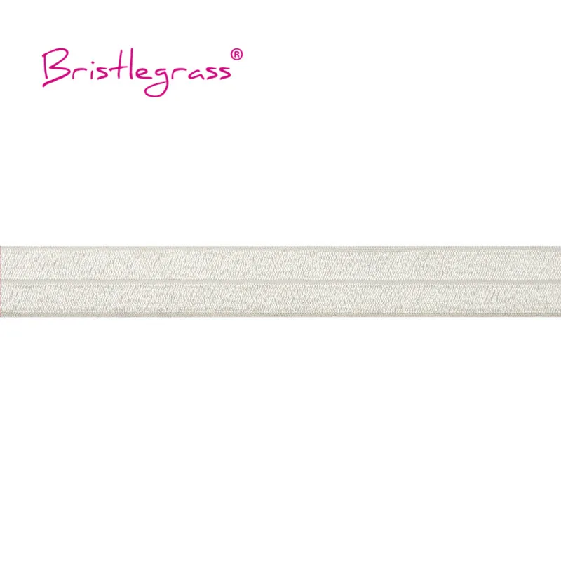 BRISTLEGRASS 2 5 10 Yard 1" 25mm Solid Shiny FOE Fold Over Elastics Spandex Satin Band Headband Underwear Dress Sewing Lace Trim