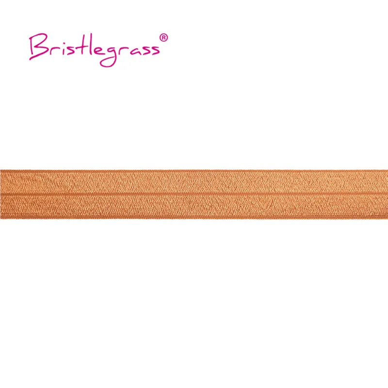 BRISTLEGRASS 2 5 10 Yard 1" 25mm Solid Shiny FOE Fold Over Elastics Spandex Satin Band Headband Underwear Dress Sewing Lace Trim