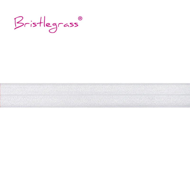 BRISTLEGRASS 2 5 10 Yard 1" 25mm Solid Shiny FOE Fold Over Elastics Spandex Satin Band Headband Underwear Dress Sewing Lace Trim