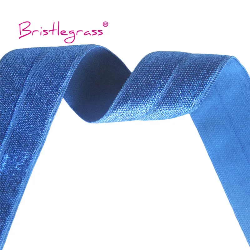 BRISTLEGRASS 2 5 10 Yard 1" 25mm Solid Shiny FOE Fold Over Elastics Spandex Satin Band Headband Underwear Dress Sewing Lace Trim