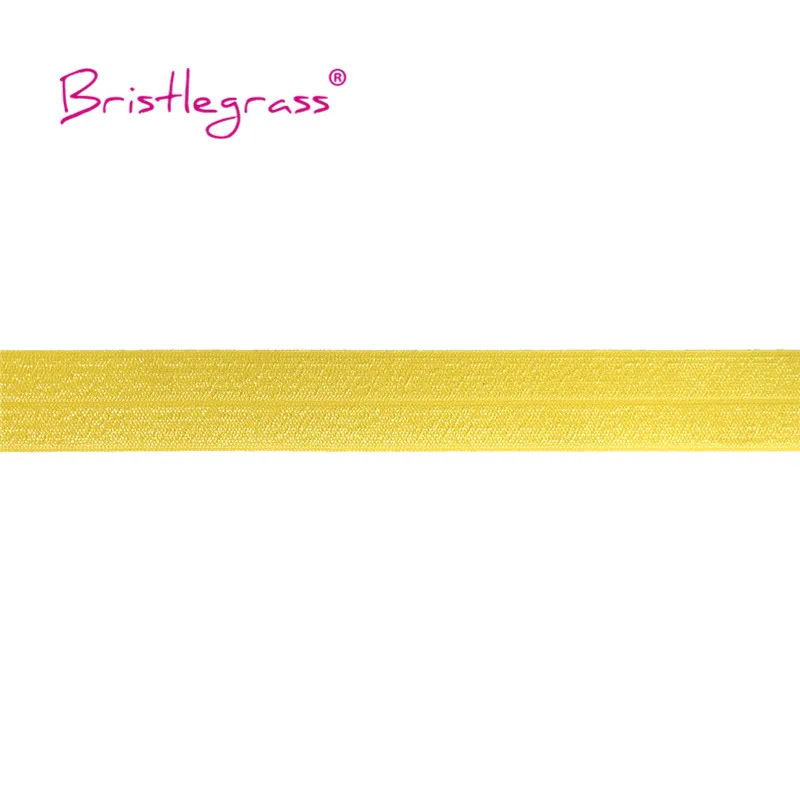 BRISTLEGRASS 2 5 10 Yard 1" 25mm Solid Shiny FOE Fold Over Elastics Spandex Satin Band Headband Underwear Dress Sewing Lace Trim
