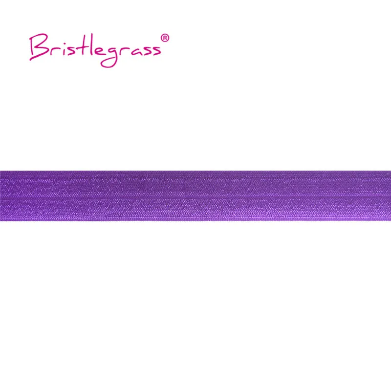 BRISTLEGRASS 2 5 10 Yard 1" 25mm Solid Shiny FOE Fold Over Elastics Spandex Satin Band Headband Underwear Dress Sewing Lace Trim