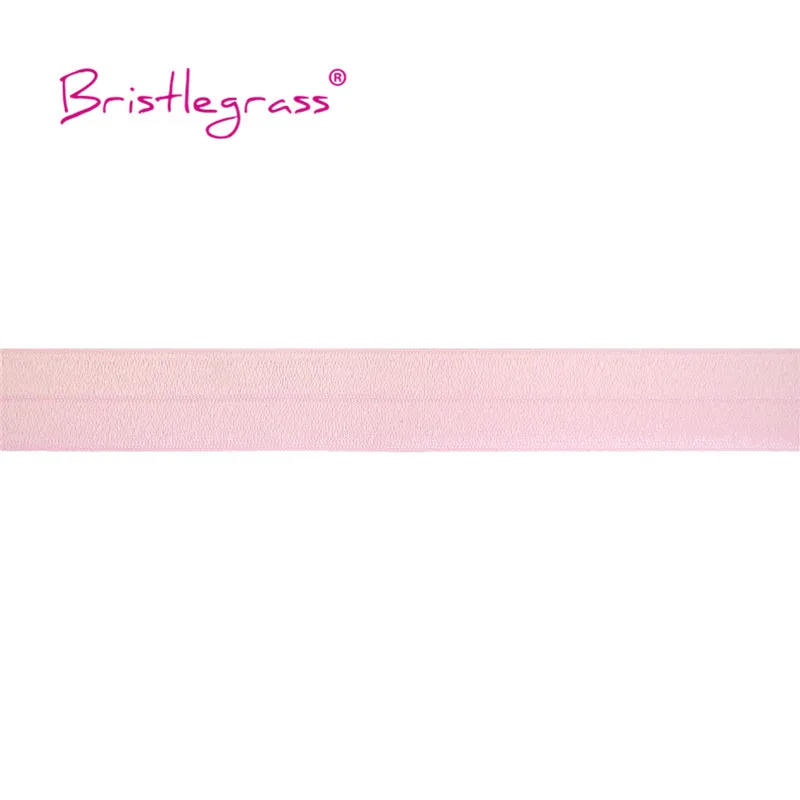 BRISTLEGRASS 2 5 10 Yard 1" 25mm Solid Shiny FOE Fold Over Elastics Spandex Satin Band Headband Underwear Dress Sewing Lace Trim