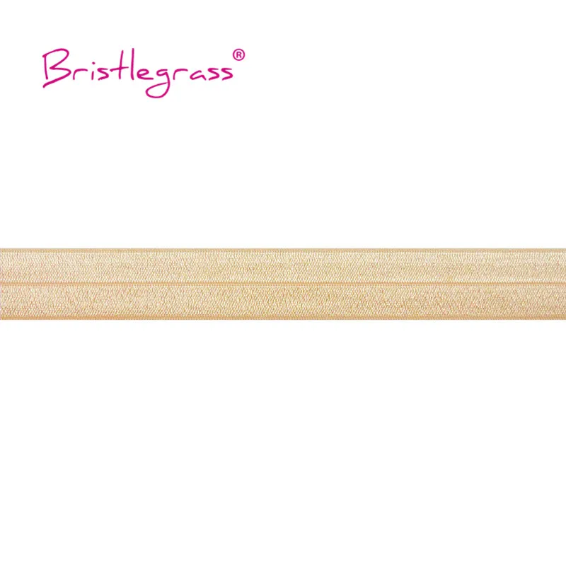 BRISTLEGRASS 2 5 10 Yard 1" 25mm Solid Shiny FOE Fold Over Elastics Spandex Satin Band Headband Underwear Dress Sewing Lace Trim