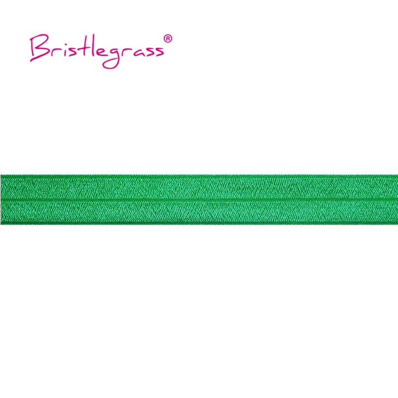BRISTLEGRASS 2 5 10 Yard 1" 25mm Solid Shiny FOE Fold Over Elastics Spandex Satin Band Headband Underwear Dress Sewing Lace Trim