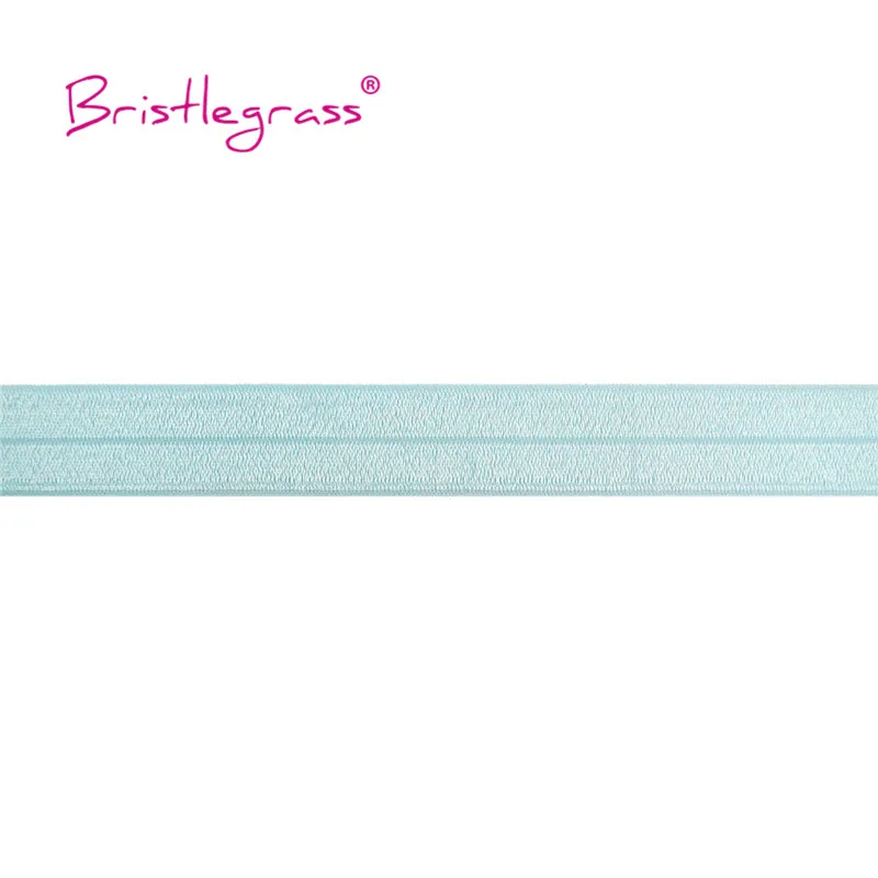 BRISTLEGRASS 2 5 10 Yard 1" 25mm Solid Shiny FOE Fold Over Elastics Spandex Satin Band Headband Underwear Dress Sewing Lace Trim