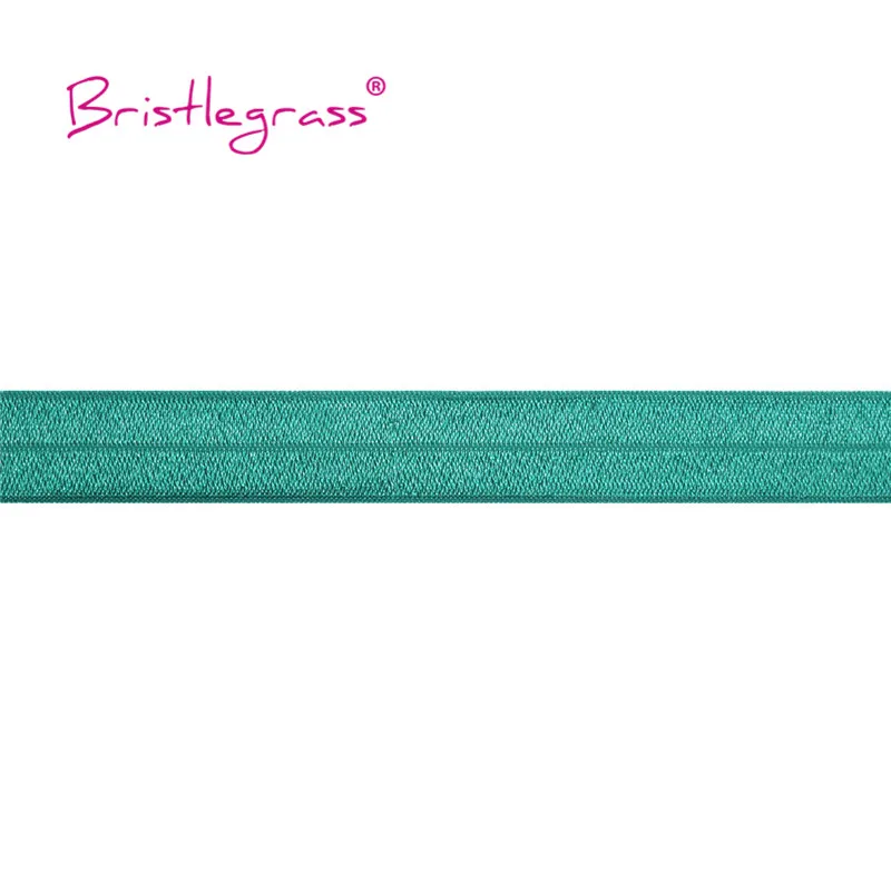 BRISTLEGRASS 2 5 10 Yard 1" 25mm Solid Shiny FOE Fold Over Elastics Spandex Satin Band Headband Underwear Dress Sewing Lace Trim