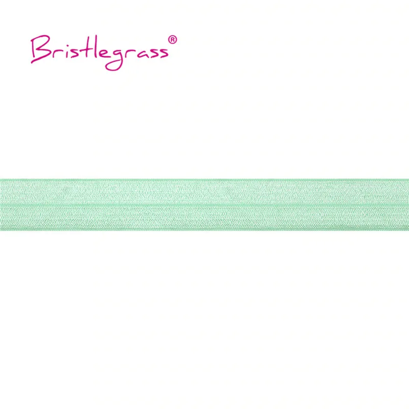 BRISTLEGRASS 2 5 10 Yard 1" 25mm Solid Shiny FOE Fold Over Elastics Spandex Satin Band Headband Underwear Dress Sewing Lace Trim