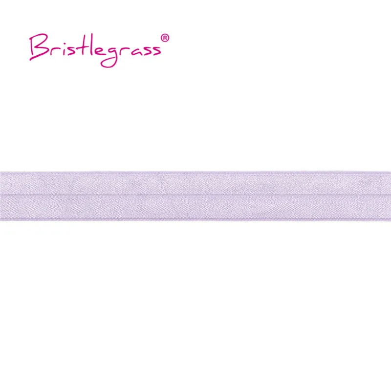 BRISTLEGRASS 2 5 10 Yard 1" 25mm Solid Shiny FOE Fold Over Elastics Spandex Satin Band Headband Underwear Dress Sewing Lace Trim