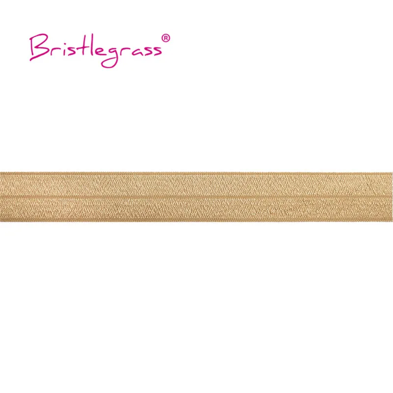 BRISTLEGRASS 2 5 10 Yard 1" 25mm Solid Shiny FOE Fold Over Elastics Spandex Satin Band Headband Underwear Dress Sewing Lace Trim