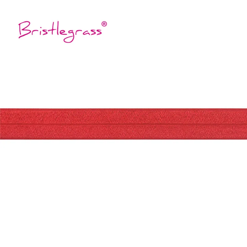 BRISTLEGRASS 2 5 10 Yard 1" 25mm Solid Shiny FOE Fold Over Elastics Spandex Satin Band Headband Underwear Dress Sewing Lace Trim