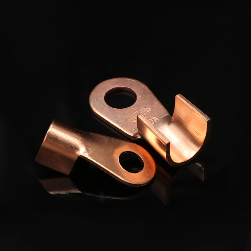 Copper Battery Cable Connector Terminal Open Lugs Wire Terminals Crimp Splice OT Type 3A 5A 10A 20A 30A 40A 50A 60A 80A