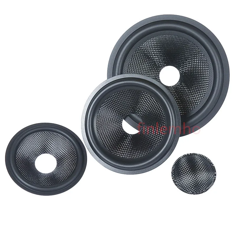 1PC Speaker Woofer Glass Fiber Cone 4/5/6.5/8 Inch Rubber Surround With Dust Cap Repair Kit For Home Theater Studio DIY System