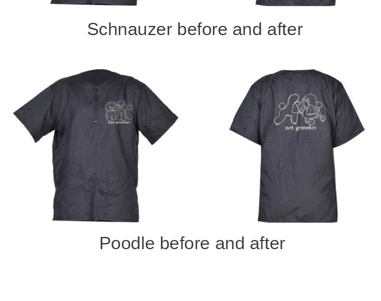 Waterproof Work Clothe Pet Groomer Uniforms Pet Dog Grooming Clothing Non Stick Hair Pet Shop Smock Pet Cleaning Care Workwear