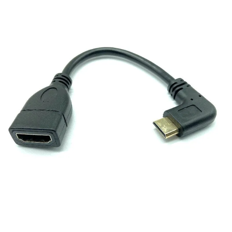 New1080P Mini HDTV Male Up Down Right Left 90 Angled angle to HDMI-compatible Female Converter Adapter M-F Extension Adapter