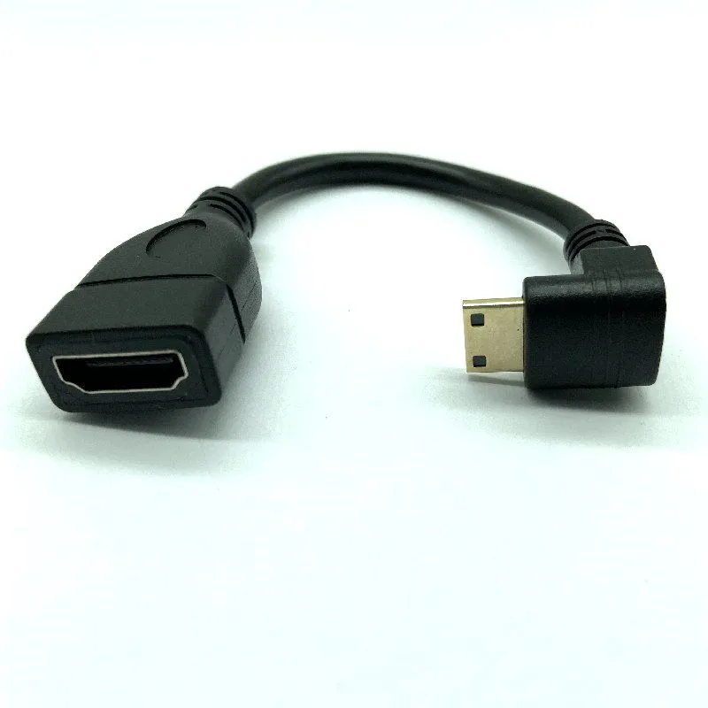New1080P Mini HDTV Male Up Down Right Left 90 Angled angle to HDMI-compatible Female Converter Adapter M-F Extension Adapter