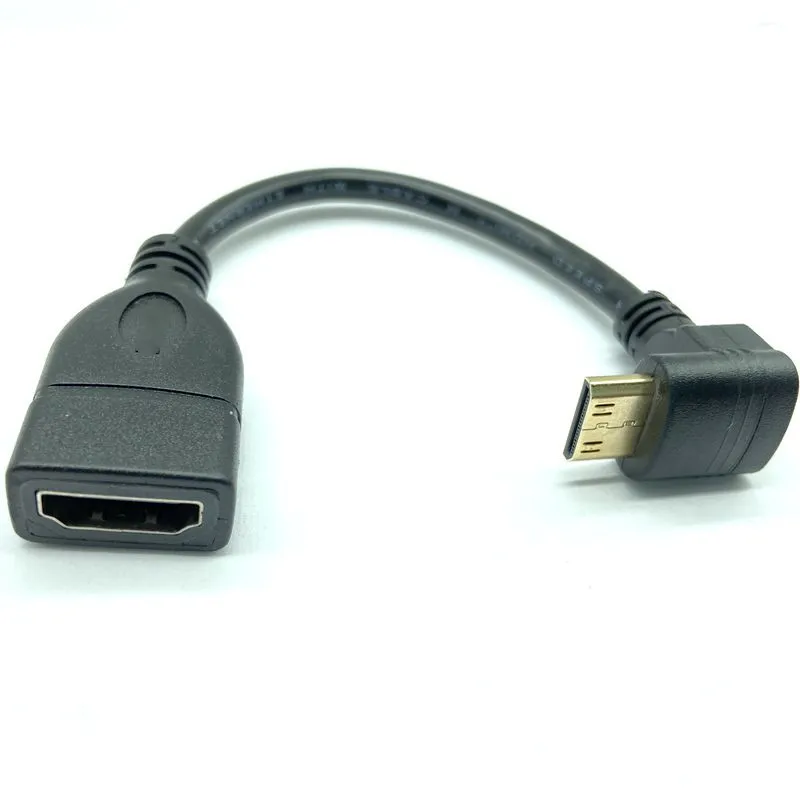 New1080P Mini HDTV Male Up Down Right Left 90 Angled angle to HDMI-compatible Female Converter Adapter M-F Extension Adapter