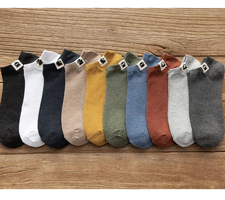 Large Size Men Socks Summer Breathable Ankle Socks Short Cute Happy Calcetines Deodorize Low Cut Bigfoot Male 44 45 46 EU 42-48