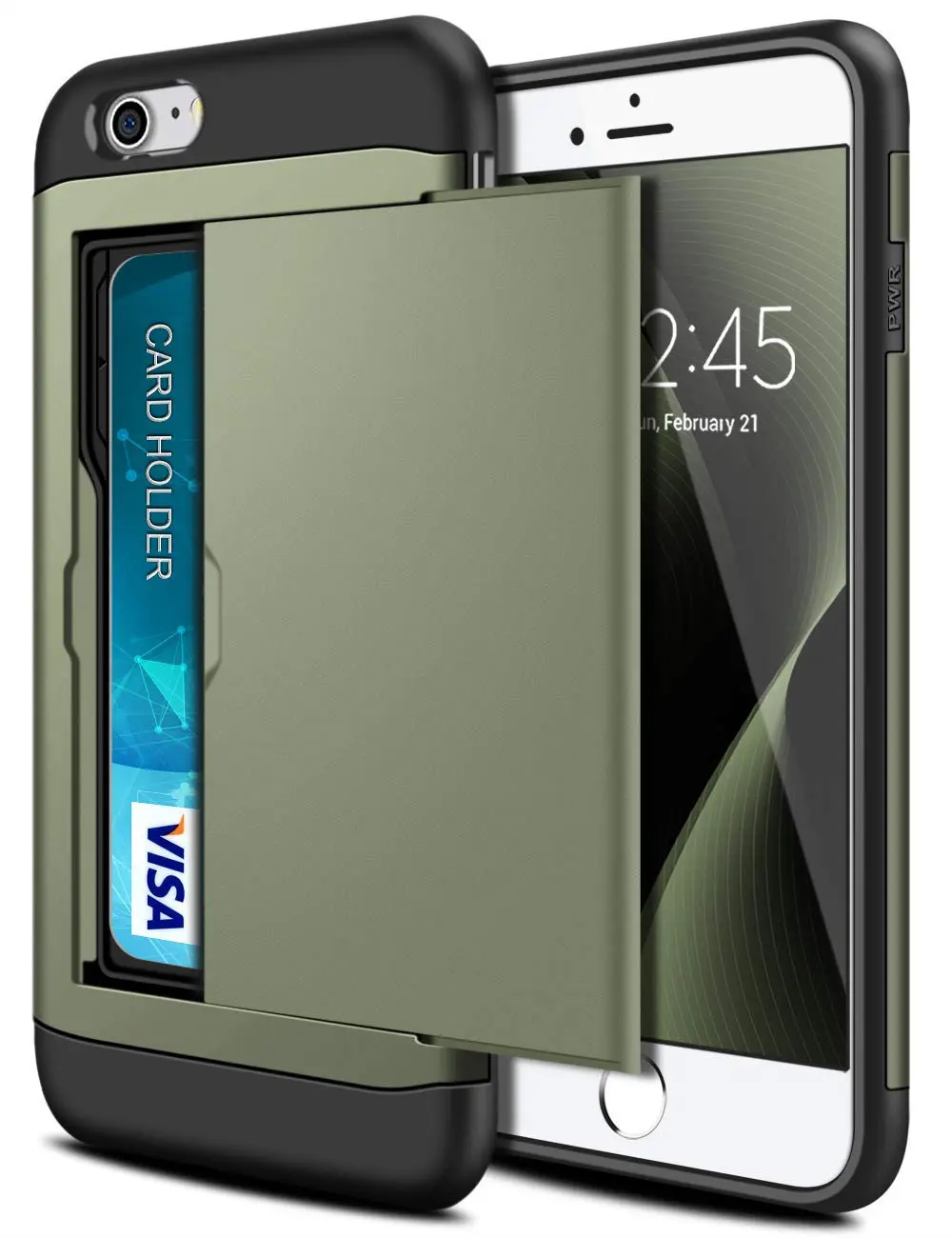 For iPhone SE 2020 Case SE2 Wallet Case Card Slot Holder Dual Layer Hard Cover For iPhone SE 2 2020 4.7 inch A2275 A2296 A2298