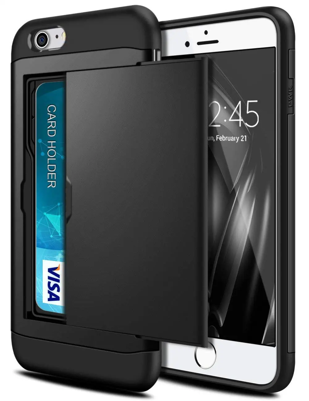 For iPhone SE 2020 Case SE2 Wallet Case Card Slot Holder Dual Layer Hard Cover For iPhone SE 2 2020 4.7 inch A2275 A2296 A2298