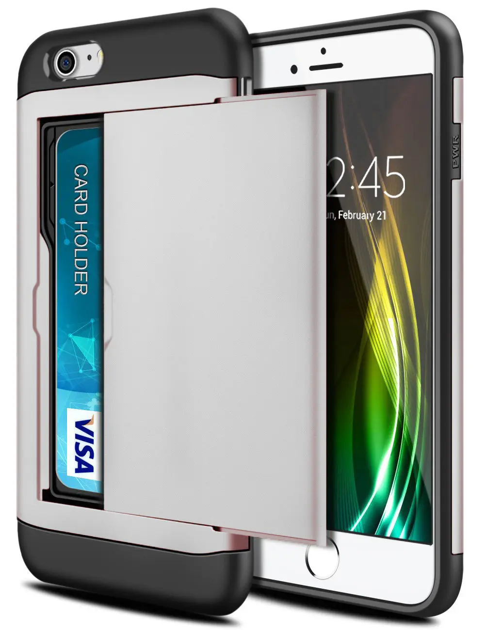 For iPhone SE 2020 Case SE2 Wallet Case Card Slot Holder Dual Layer Hard Cover For iPhone SE 2 2020 4.7 inch A2275 A2296 A2298