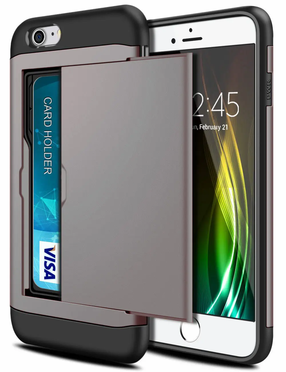 For iPhone SE 2020 Case SE2 Wallet Case Card Slot Holder Dual Layer Hard Cover For iPhone SE 2 2020 4.7 inch A2275 A2296 A2298