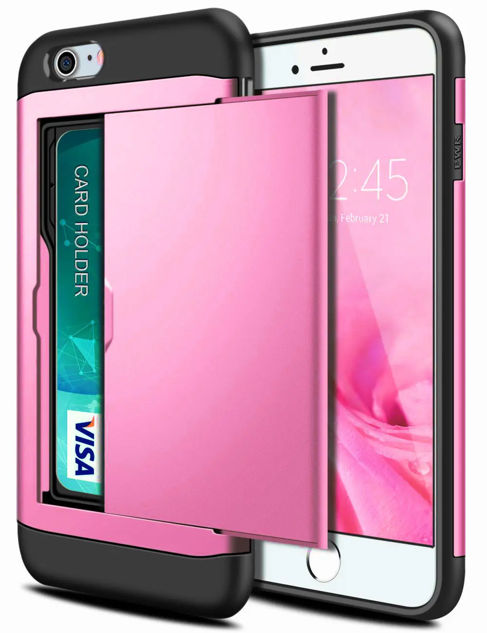 For iPhone SE 2020 Case SE2 Wallet Case Card Slot Holder Dual Layer Hard Cover For iPhone SE 2 2020 4.7 inch A2275 A2296 A2298