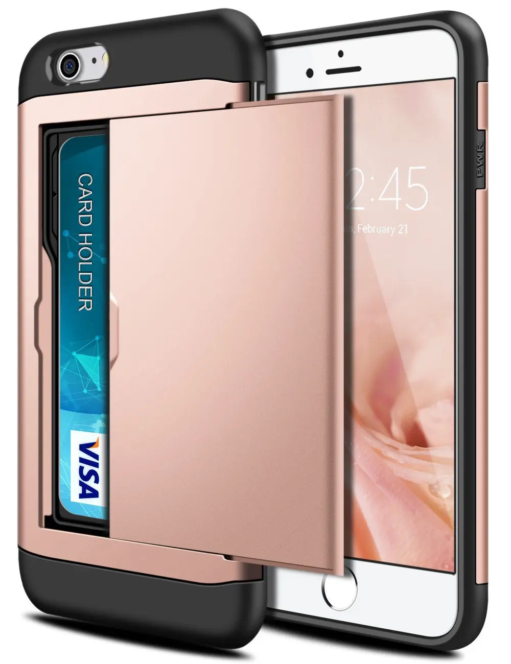 For iPhone SE 2020 Case SE2 Wallet Case Card Slot Holder Dual Layer Hard Cover For iPhone SE 2 2020 4.7 inch A2275 A2296 A2298