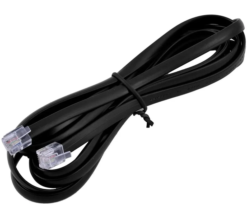 RJ11 RJ12 6P6C Data Cable, Male to Male Modular Data Cord Straight Reverse Wiring Pinout Telephone Handset Voice Extension Cable