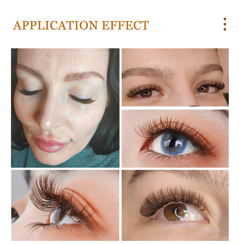 LAKANAKU High Quality YY Brown Lashes Premium Matte Individual Eyelash Faux Mink Y Volume Trays
