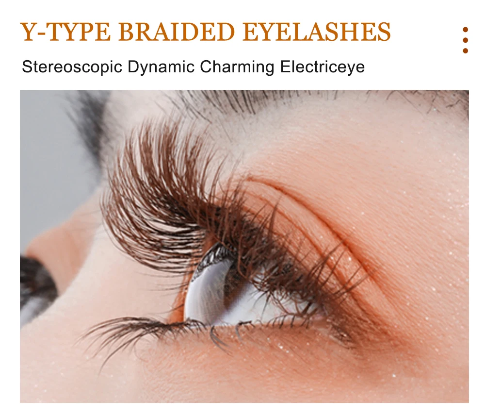 LAKANAKU High Quality YY Brown Lashes Premium Matte Individual Eyelash Faux Mink Y Volume Trays
