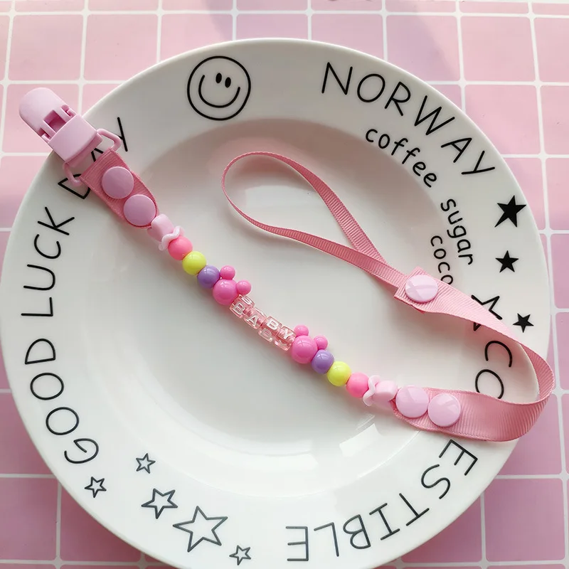 Pacifier Clips Handmade Holder Chain Silicone Pacifier Chains 5 Star Baby Teether Teething Chain Baby Gifts Girls Boys Chains