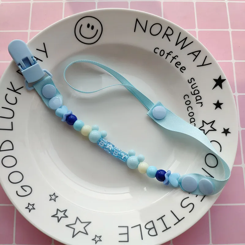 Pacifier Clips Handmade Holder Chain Silicone Pacifier Chains 5 Star Baby Teether Teething Chain Baby Gifts Girls Boys Chains