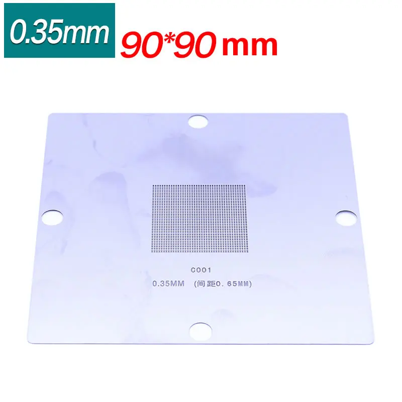 90*90MM BGA Reballing Kit Station 10pcs/lot 90mm Universal 0.3-0.76mm Stencils Template Holder Fixture Jig with Handle