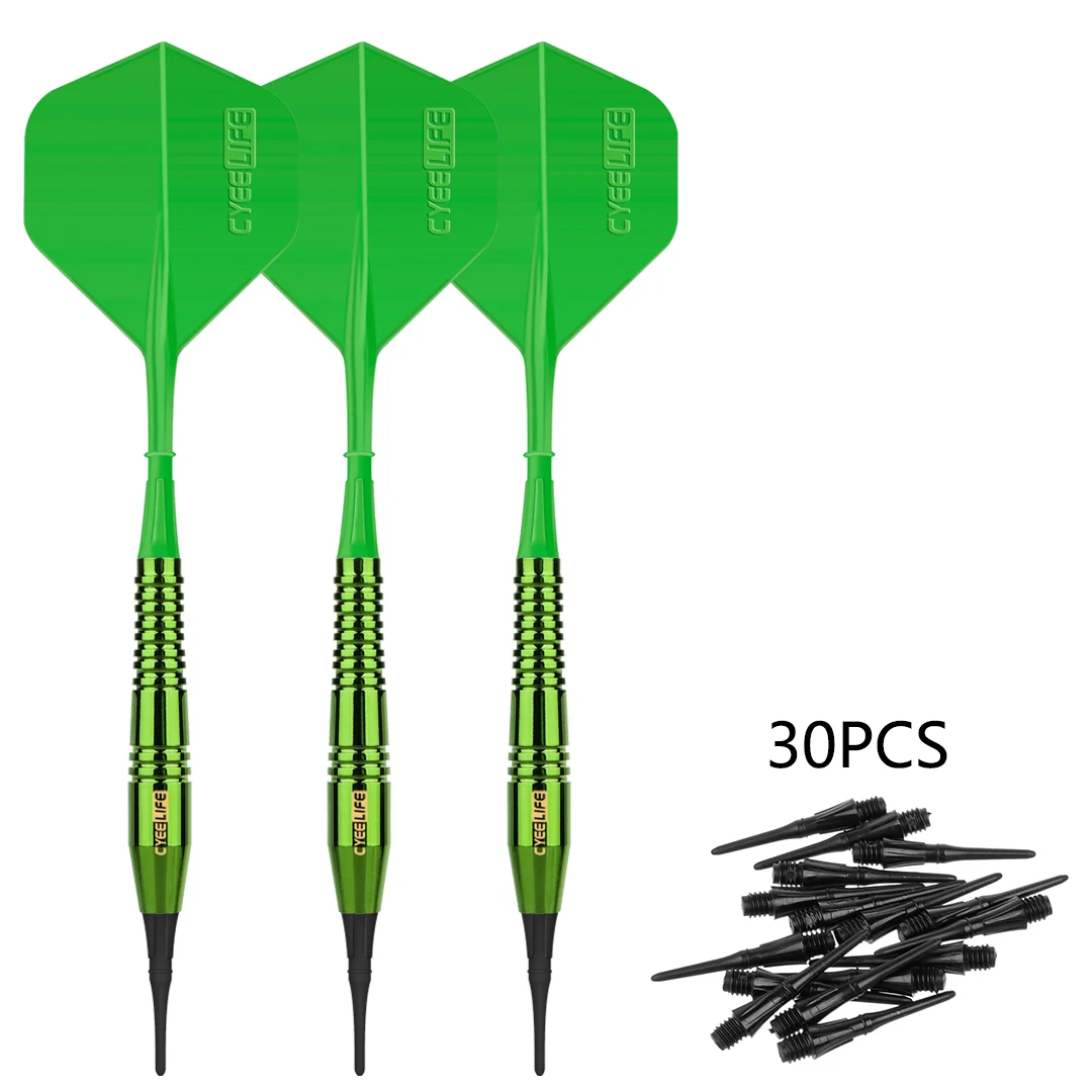 CyeeLife 18g Copper Dart Barrel Electronic Soft Tips Dart Bar Games 30 Soft Dart Tips