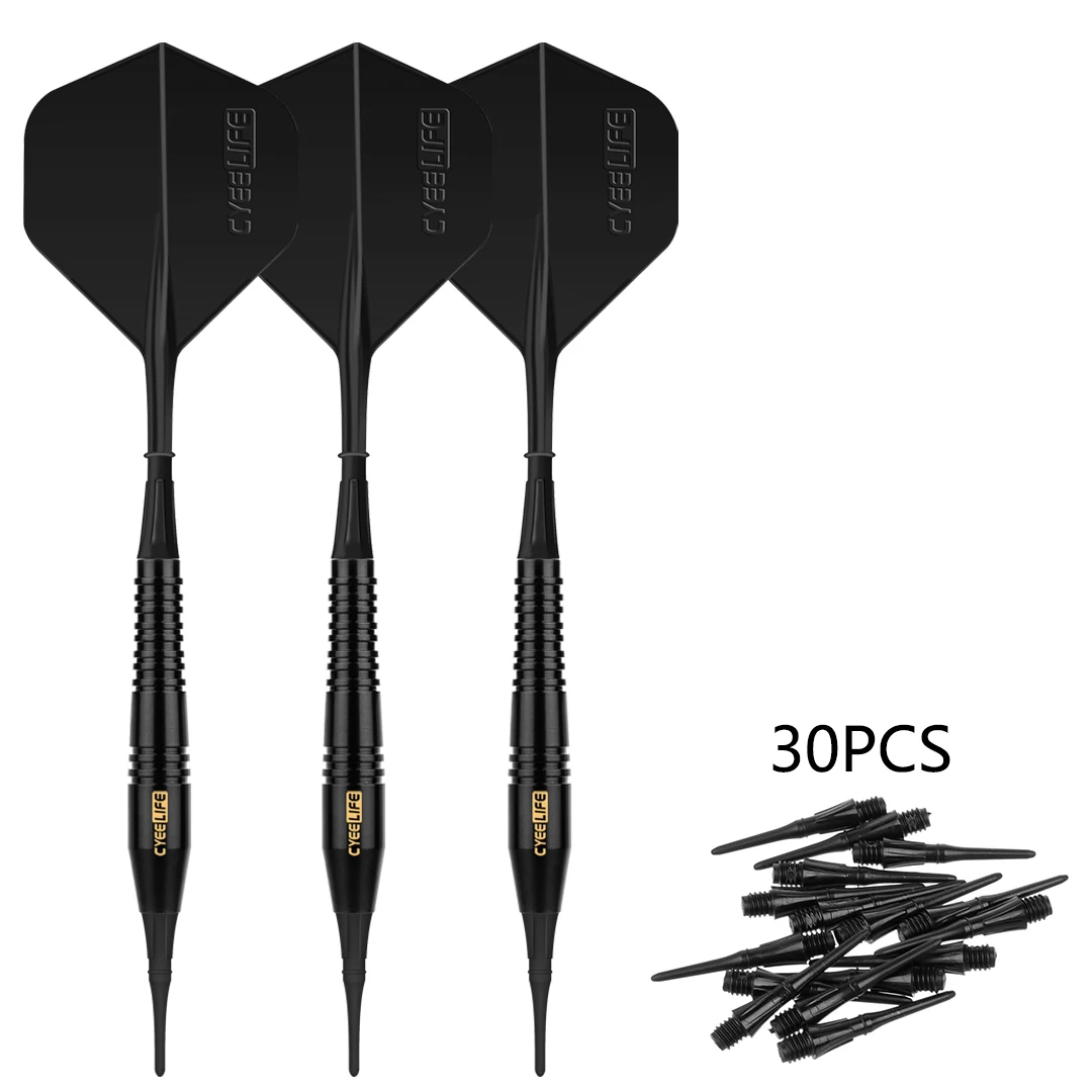 CyeeLife 18g Copper Dart Barrel Electronic Soft Tips Dart Bar Games 30 Soft Dart Tips