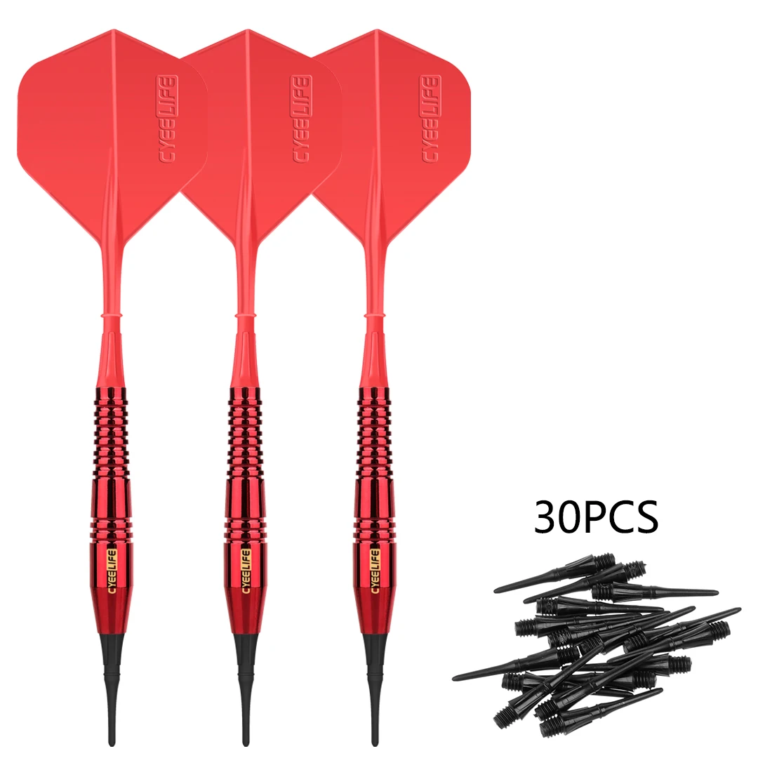 CyeeLife 18g Copper Dart Barrel Electronic Soft Tips Dart Bar Games 30 Soft Dart Tips