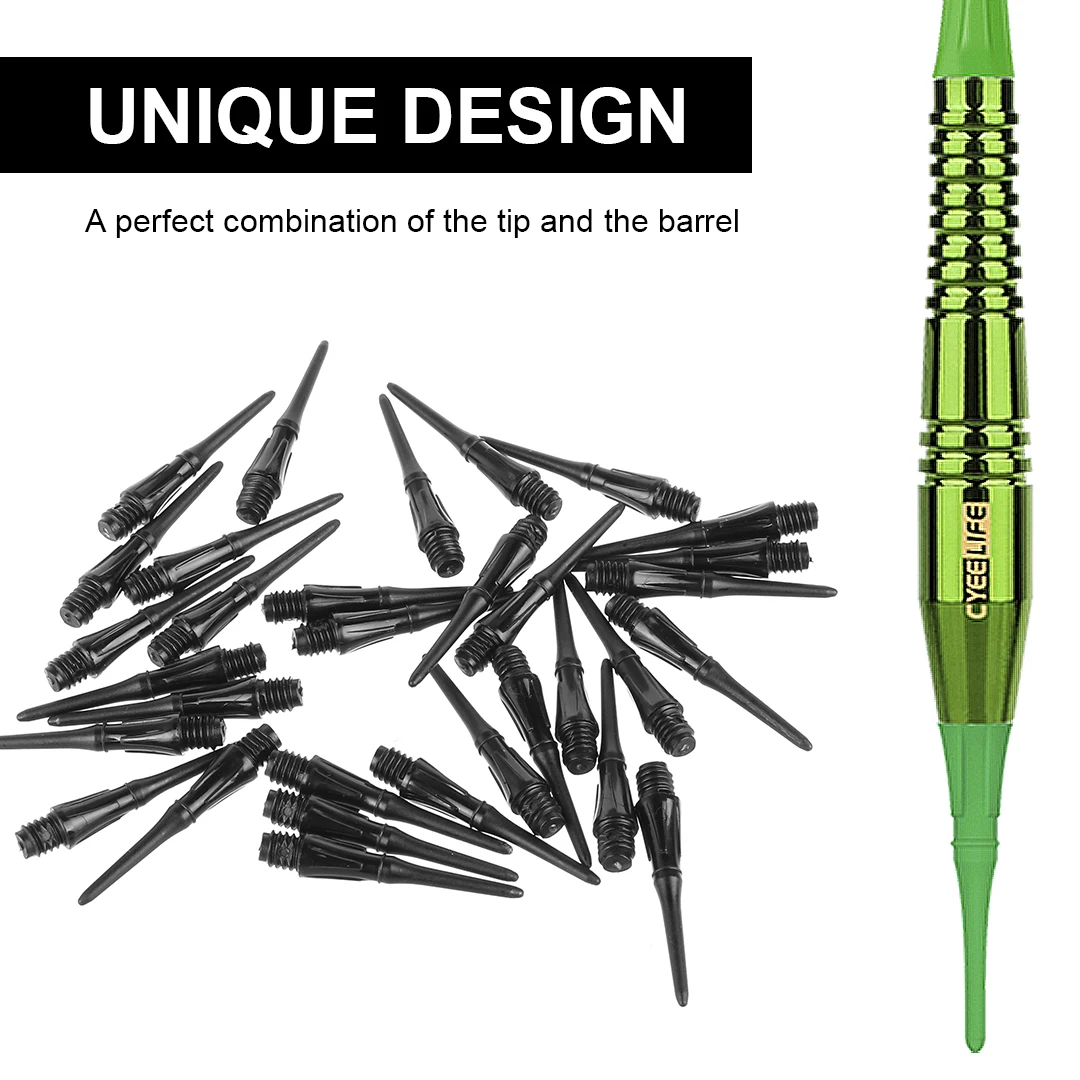 CyeeLife 18g Copper Dart Barrel Electronic Soft Tips Dart Bar Games 30 Soft Dart Tips