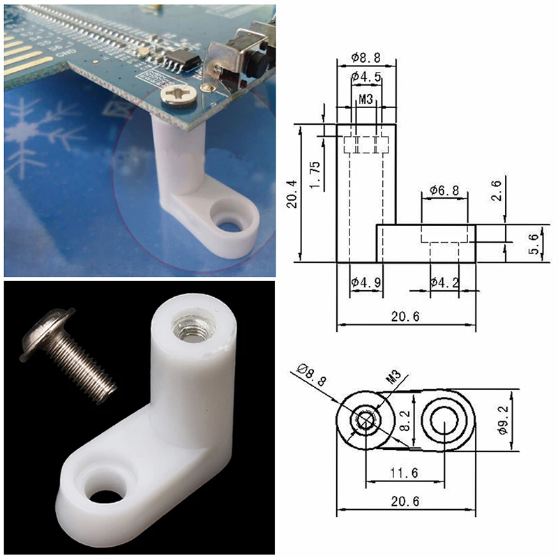 Top Quality 40Pcs/Set L Type PCB Mounting Feet with Screw Compatible for Arcade JAMMA MAME Game Board