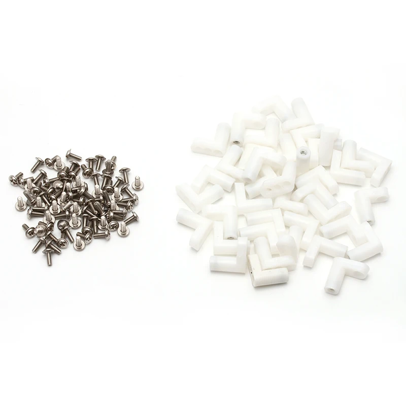 Top Quality 40Pcs/Set L Type PCB Mounting Feet with Screw Compatible for Arcade JAMMA MAME Game Board