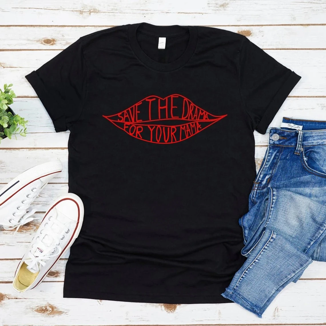 Save The Drama for Your Mama T Shirt Friends Tv Show Rachel Green T-Shirt Unisex Graphic Tees Tops Mothers Day Gift