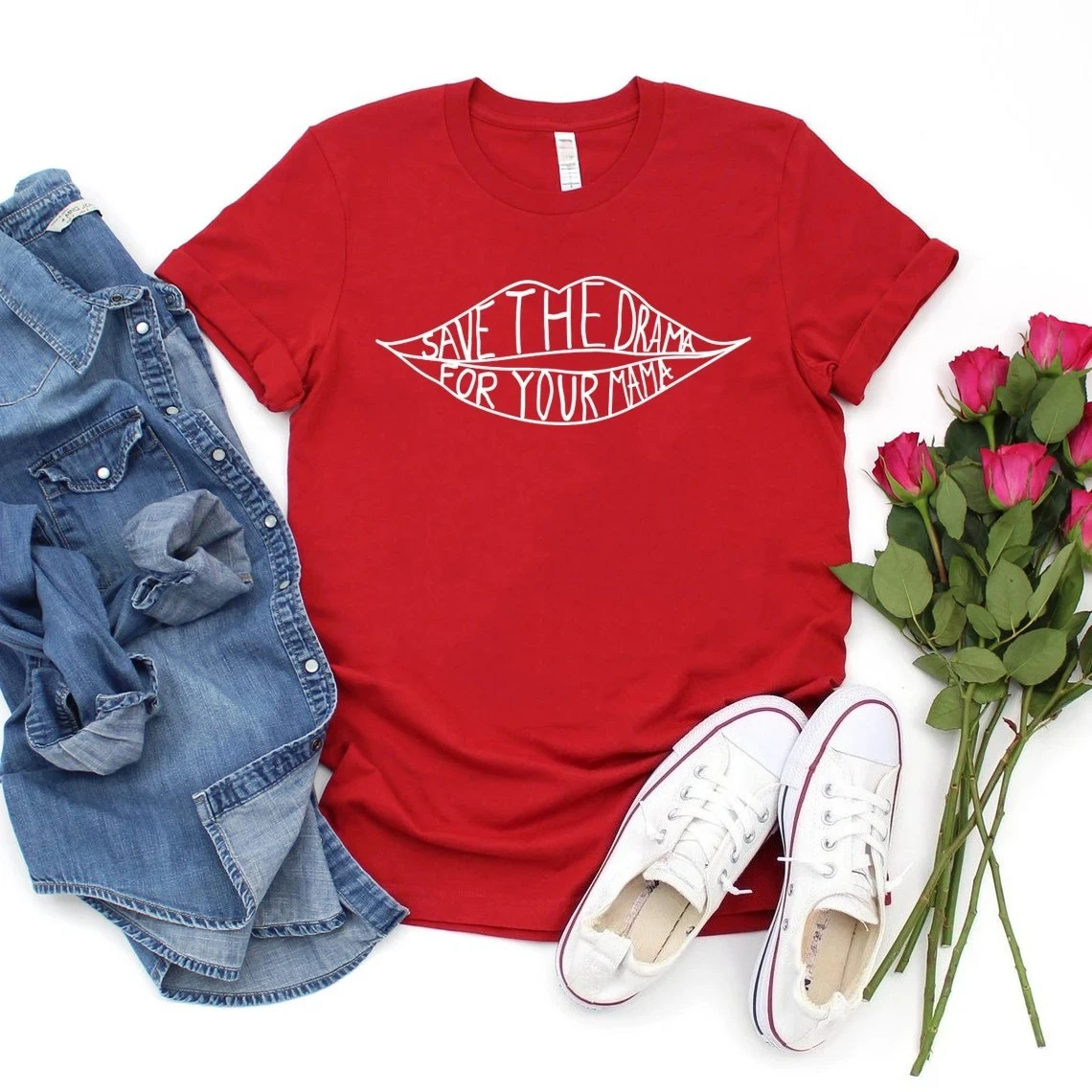 Save The Drama for Your Mama T Shirt Friends Tv Show Rachel Green T-Shirt Unisex Graphic Tees Tops Mothers Day Gift