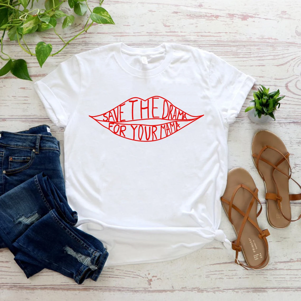 Save The Drama for Your Mama T Shirt Friends Tv Show Rachel Green T-Shirt Unisex Graphic Tees Tops Mothers Day Gift