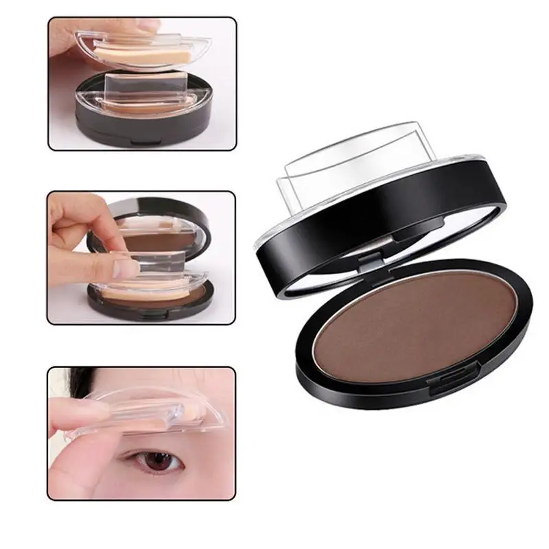 Natural Arched Eyebrow Powder Stamp Quick Makeup Brow Stamps Waterproof Powder Palette for Eyebrows Eye Brow Tint Makeup Tools